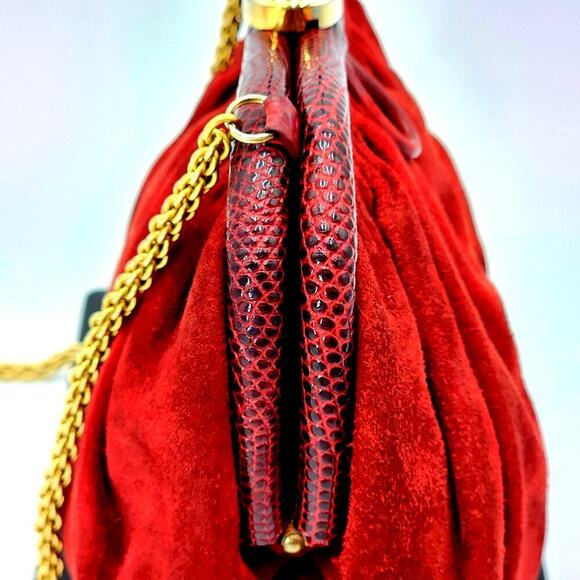 Rare Vintage 1980s CHANEL Suede Frame Bag by Karl Lagerfeld - Picture 10 of 16